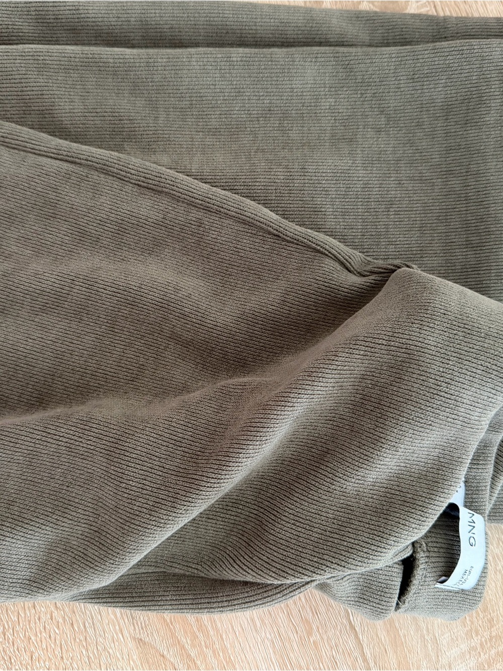 Mango Olive Green Boot-Cut Pants